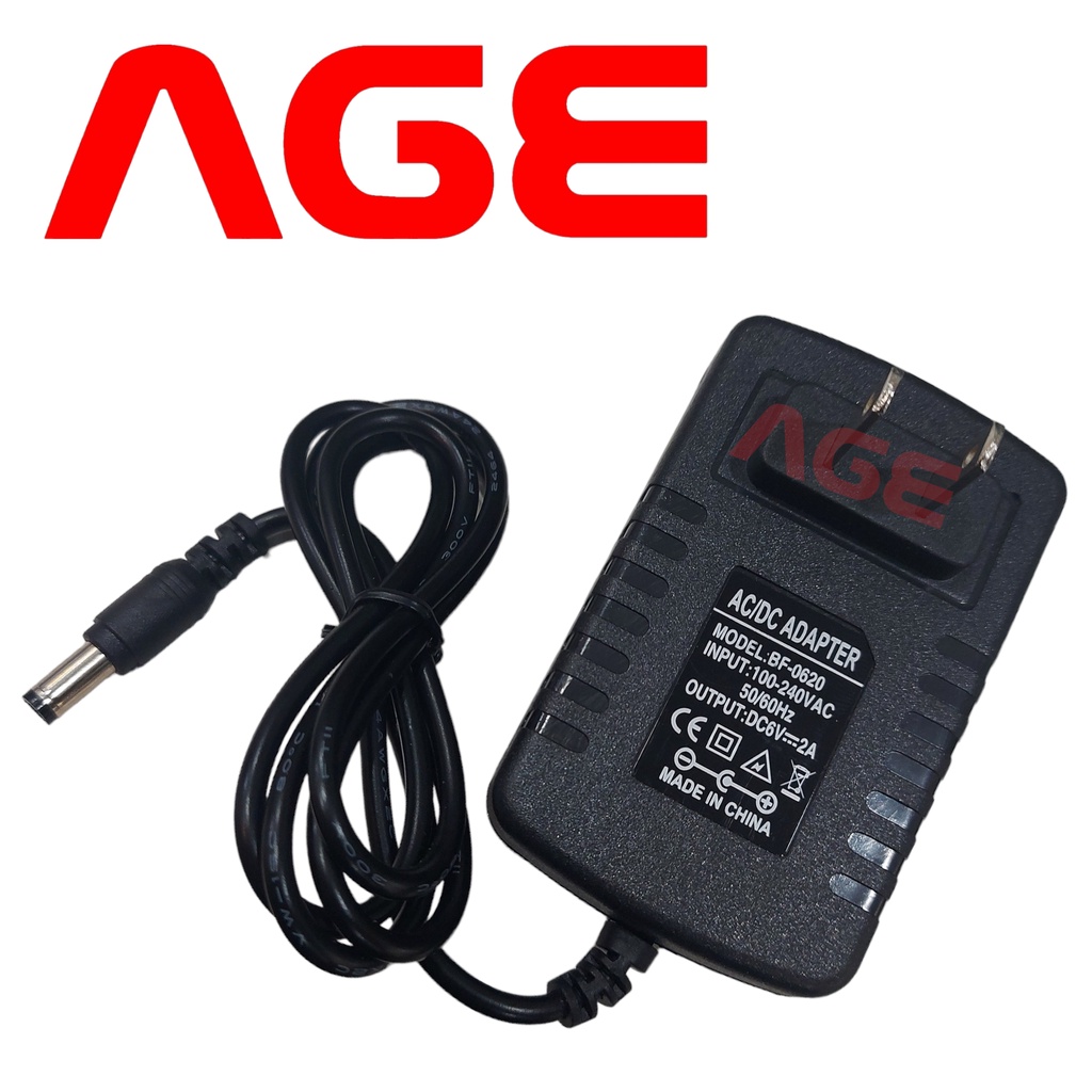 AC/DC Adapter 6V 2A หัว Jack 5.5X2.5mm | Shopee Thailand