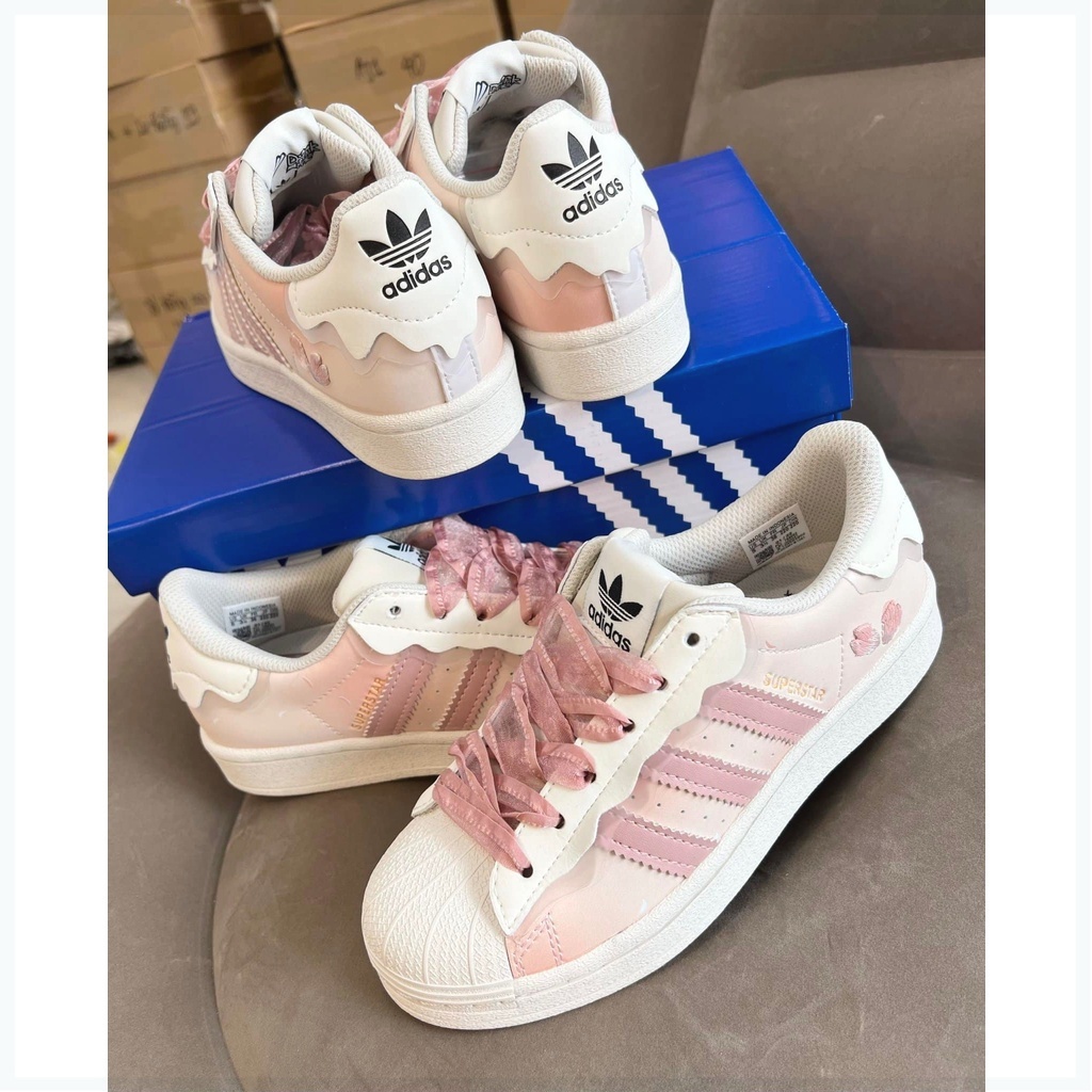 DAS Adidas ผ้าใบแบบ Shell Toe With Pink sc รุ่นใหม่สุดฮอต 2023 ครบกล่อง ...