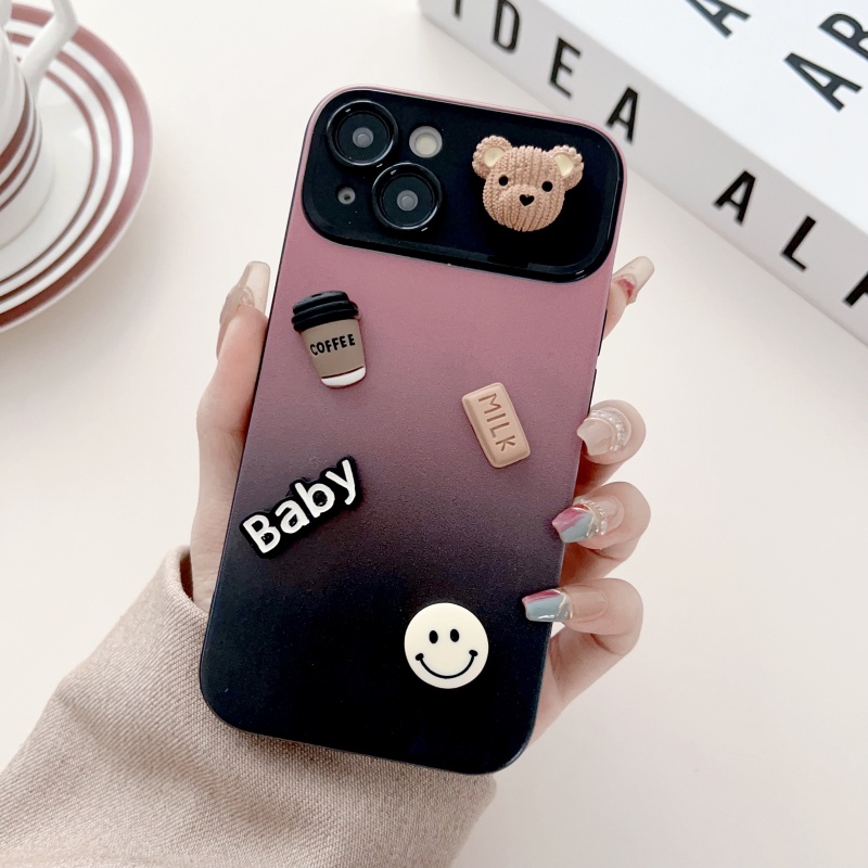 เคสโทรศัพท์มือถือ-กันกระแทก-ลายหมีไล่โทนสี-สําหรับ-iphone-11-13-14-pro-max-15-12-7-plus-14-xr-13-pro-max-12-pro-max-11-pro-max-13-pro-14-pro