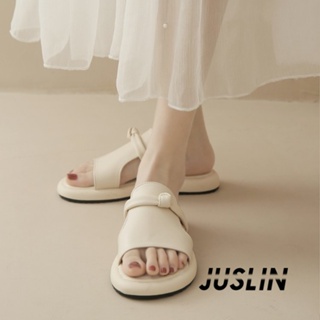 JUSLIN   รองเท้าแตะผู้หญิง ส้นแบน ใส่สบาย สไตล์เกาหลี รองเท้าแฟชั่น 2023 ใหม่  Trendy High quality สบาย สไตล์เกาหลี B98G0VW 37Z230910