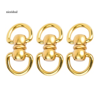 Niceideal พวงกุญแจทองแดง ทองเหลือง 8 รูป หมุนได้ สะดวก ทนทาน สไตล์วินเทจ สําหรับบ้าน 3 ชิ้น ต่อชุด