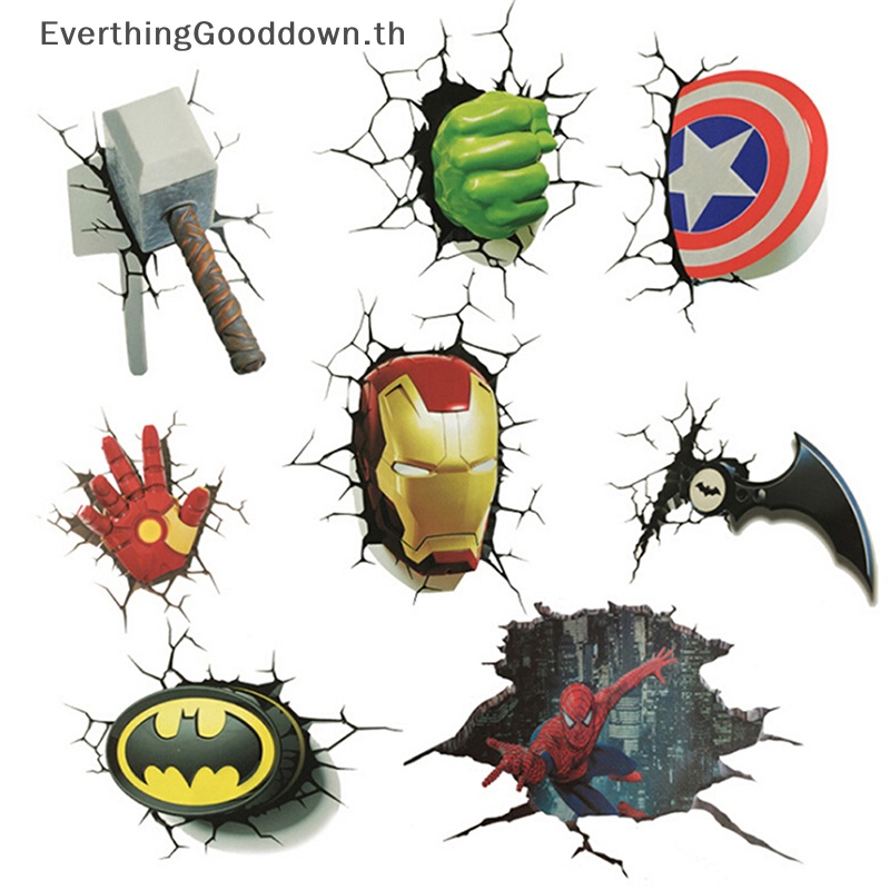 ever-สติกเกอร์-ลาย-avengers-ironman-3d-สําหรับติดตกแต่งรถยนต์-1-ชิ้น