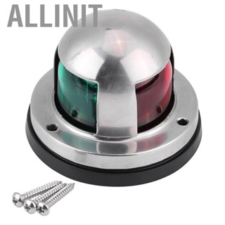 Allinit Marine Boat 12V Stainless Steel Red Green   Light Deck Mount Sailing Signal Lamp Yacht Accessory