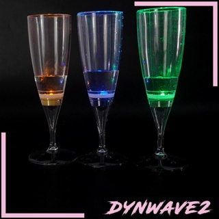 [Dynwave2] แก้วเครื่องดื่มมาร์ตินี่ มีไฟ LED สําหรับงานวันเกิด งานแต่งงาน กลางแจ้ง 6 ชิ้น