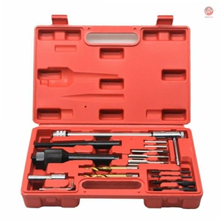 Efficient Glow Plug Removal Set 16Pcs 8mm 10mm Damaged Extractor Tool Kit for Easy and Quick Plug Removal