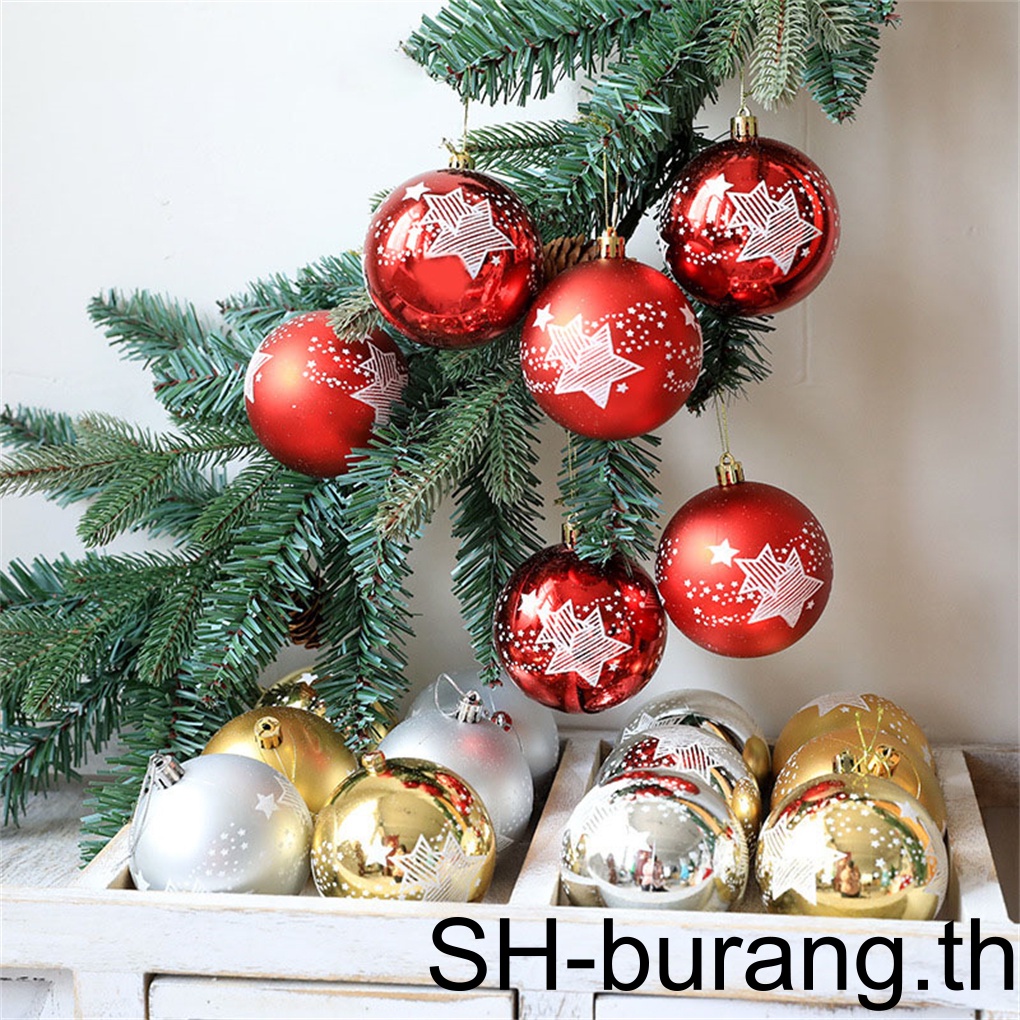 buran-ลูกบอลแขวนตกแต่งต้นคริสต์มาส-เทศกาล-บ้าน-โรงแรม-6-ชิ้น-1-2-3-แพ็ค