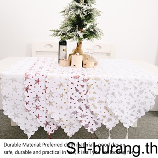 【Buran】ผ้าปูโต๊ะ พิมพ์ลายคริสต์มาส สําหรับตกแต่งปาร์ตี้ งานแต่งงาน