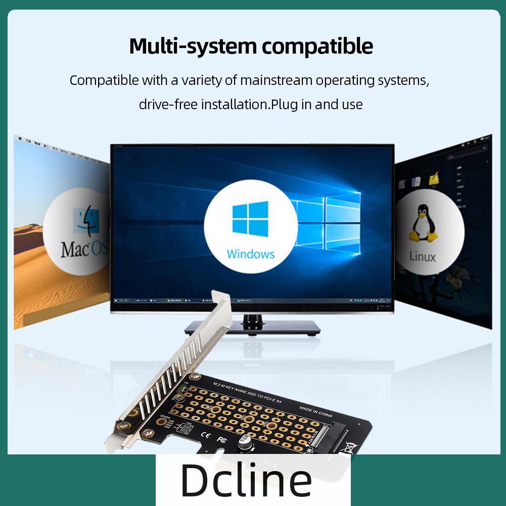 dcline-th-อะแดปเตอร์การ์ด-m-2-pcie-nvme-ssd-เป็น-pci-e-3-0-4-0-ความเร็วเต็มรูปแบบ-สําหรับ-windows-mac-linux