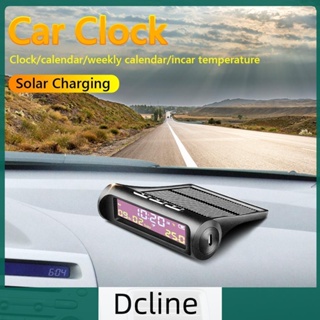 [Dcline.th] Tpms นาฬิกาดิจิทัล LCD พลังงานแสงอาทิตย์ พร้อมวันที่ อุณหภูมิในรถยนต์