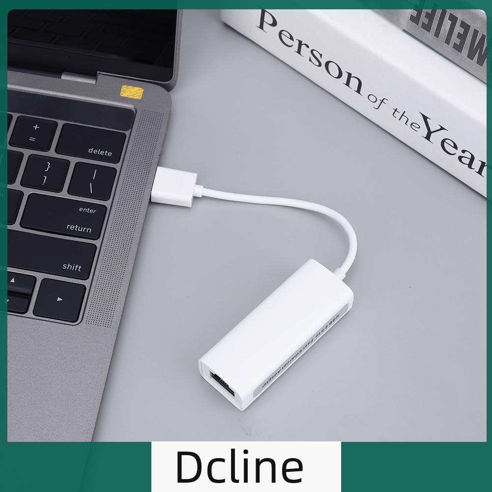 dcline-th-อะแดปเตอร์เครือข่ายอินเตอร์เน็ต-usb-100mbps-ป้องกันการรบกวน-สําหรับ-macbook-wii-tablet