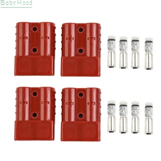 【Big Discounts】4X 50AMP FOR ANDERSON Plug Cable Terminal Forklift Battery Power Connector#BBHOOD