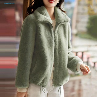 Changshic- เสื้อโค้ทแจ็กเก็ต คอสูง อบอุ่น เหมาะกับหน้าหนาว สําหรับผู้หญิง