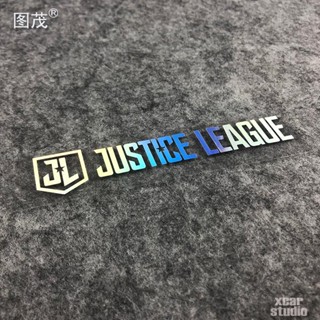 สติกเกอร์โลโก้ Justice League สําหรับติดตกแต่งรถยนต์ ยานพาหนะ คอมพิวเตอร์ กระเป๋าเดินทาง