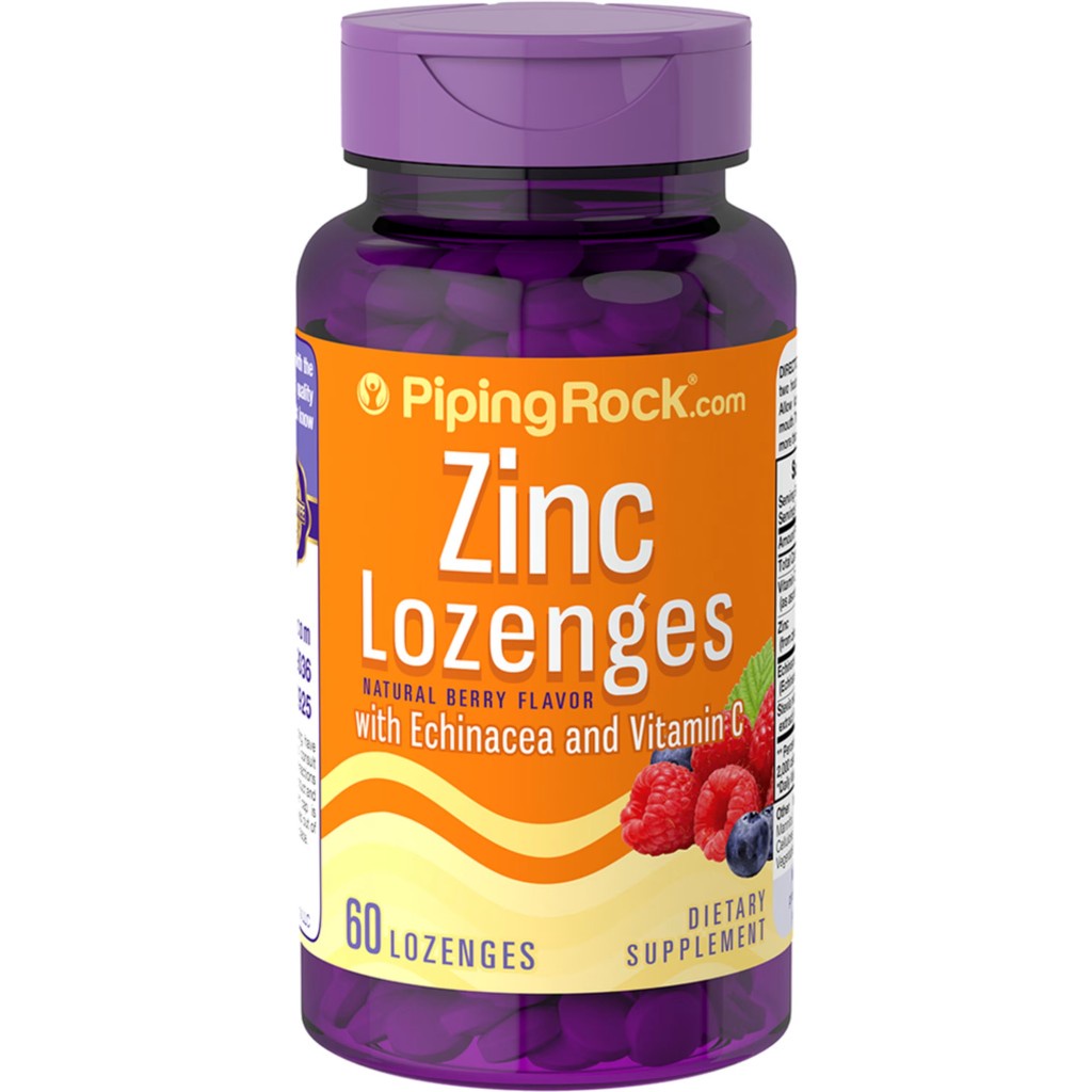 Zinc Lozenges with Echinacea & Vitamin C (60เม็ด) Shopee Thailand