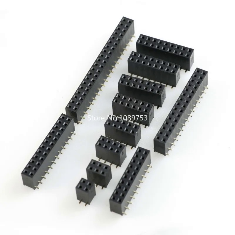 10pcs SMT 2.54 มม.คู่แถวหญิง Breakaway บอร์ด PCB Pin Header ซ็อกเก็ต ...