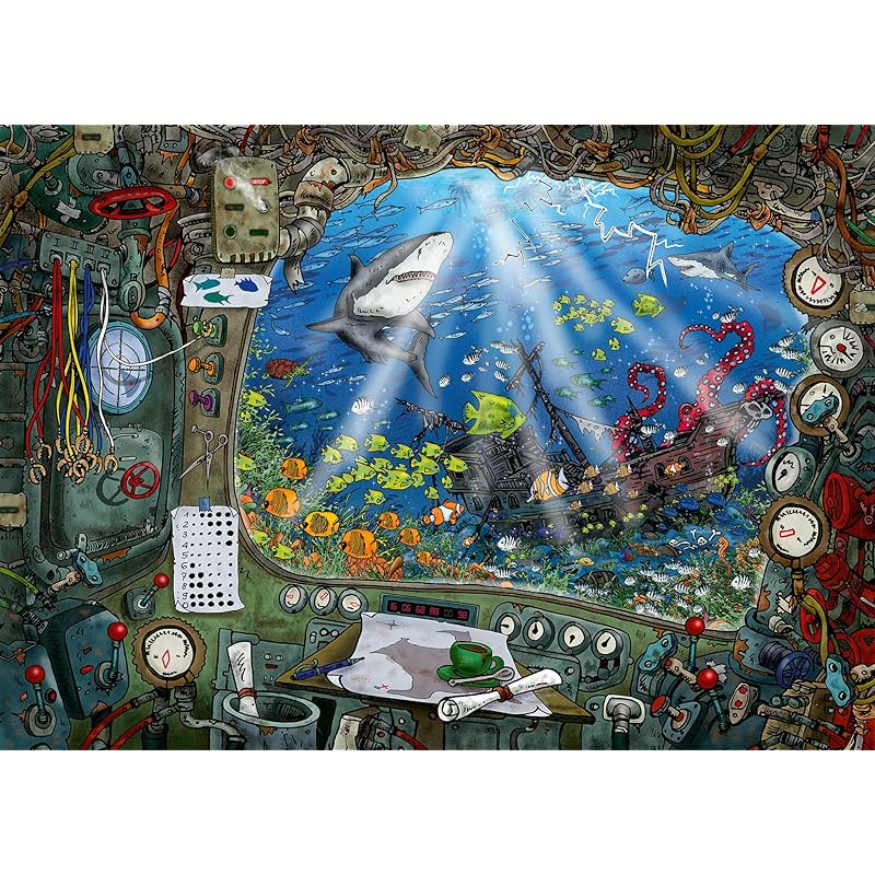 759 Piece Jigsaw Puzzle Submarine Escape Puzzle Ravensburger 17250 4
