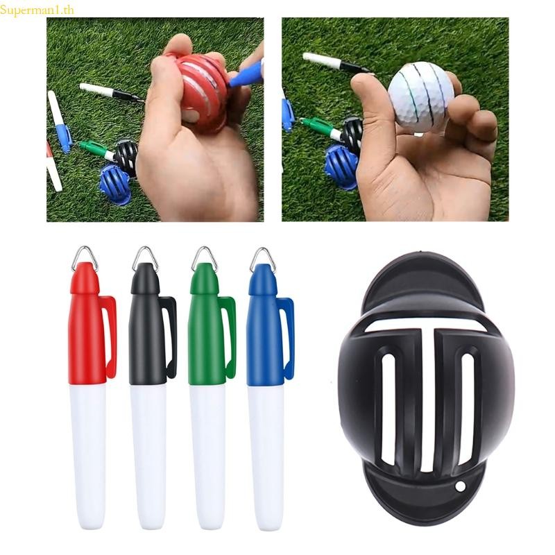 Best Golf Line Marking Alignment เครื่องมือ 4pcs Marker 1 ชุดกอล์ฟ ...
