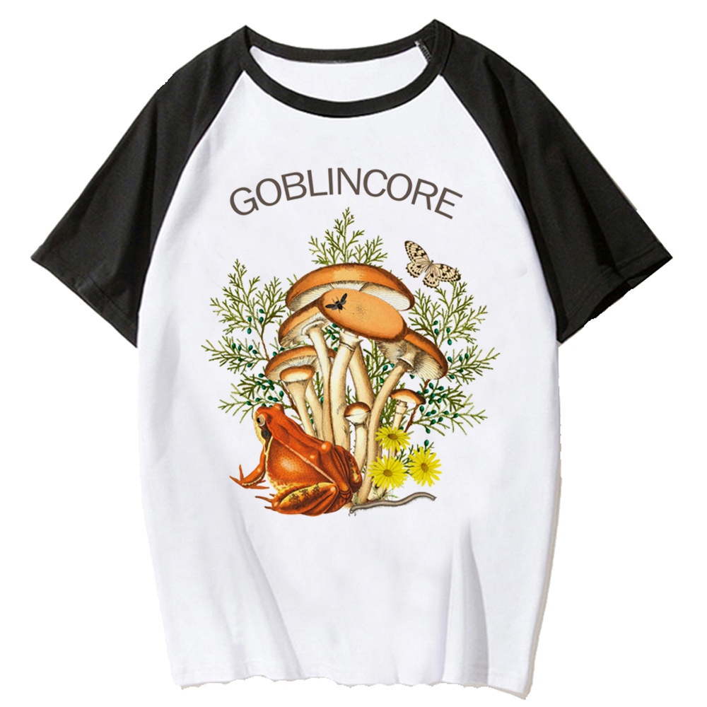 เสื้อยืด-พิมพ์ลายกราฟฟิค-goblincore-สไตล์สตรีท-สําหรับผู้หญิง