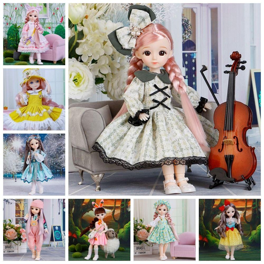 darby-bjd-ดวงตา-3d-พร้อมเสื้อผ้า-ข้อต่อถอดได้-หลากสี-30-ซม-สําหรับตกแต่งบ้านตุ๊กตา-ของขวัญวันเกิด