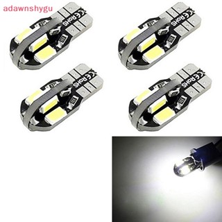 Adagu หลอดไฟ LED W5W T10 แคนบัส 5730 8SMD 12V 6000K สําหรับติดตกแต่งภายในรถยนต์ 10 ชิ้น