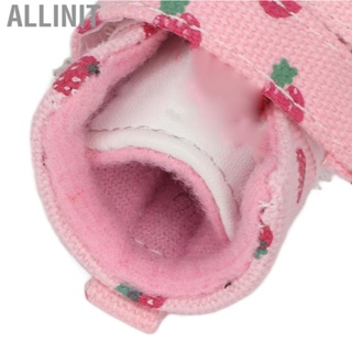 Allinit dogs costumes Dog Shoes Slip Resistant Breathable Canvas Cute Strawberry Boots for Small Dogs Teddy Bichon Pomeranian