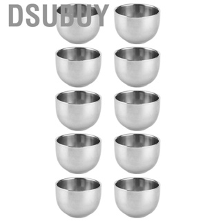 Dsubuy 10Pcs Child Thicken Double Layer 304 Stainless Steel Heat Insulation Water Cu HD