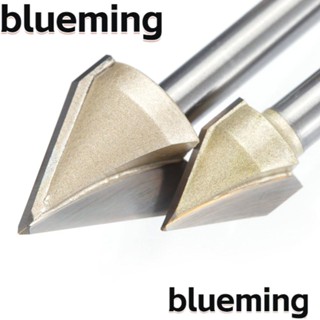 Blueming2 ดอกสว่านเราเตอร์ CNC 1/4 นิ้ว 6 มม. เส้นผ่านศูนย์กลาง 45 องศา 19/32 นิ้ว คุณภาพสูง สําหรับงานไม้