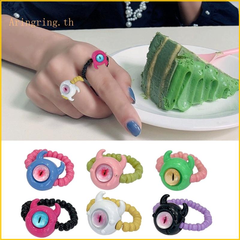 arin-แหวนแฟชั่น-บิ๊กอาย-น่ารัก-เก๋ไก๋-เครื่องประดับ-เทรนด์-หวาน-ยืดหยุ่น-แหวน