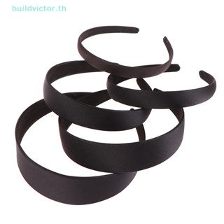 Buildvictor ที่คาดผม กันลื่น สีดํา สไตล์มินิมอล สําหรับเด็กผู้หญิง DIY TH