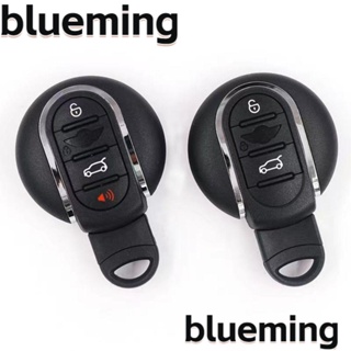 Blueming2 กุญแจรถยนต์ 3/4 ปุ่ม พร้อมที่ใส่กุญแจ ทนทาน สีดํา สําหรับ BMW Mini Cooper F54 F55 F56 F57 F60 2015 2016 2017 2018