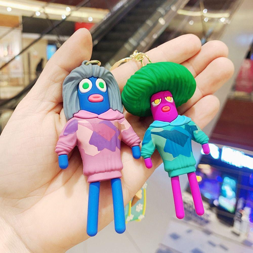 dahuo-พวงกุญแจ-จี้ตุ๊กตาการ์ตูนไส้กรอก-pvc-น่ารัก-สร้างสรรค์-แฟชั่น-สําหรับคู่รัก