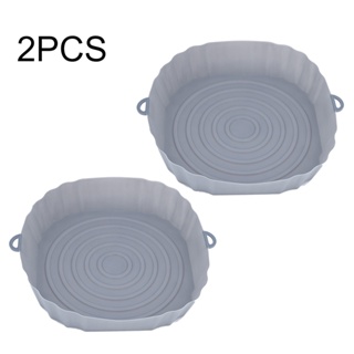 2pcs Multifunctional Accessories Replacement Heat Resistant Easy Clean Fried Chicken Air Fryer Silicone Pot