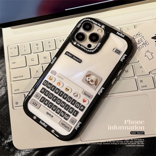 Dd เคสโทรศัพท์มือถืออะคริลิค ลายลูกสุนัข สีดํา สําหรับ Apple iPhone 13 12 Promax XS 13 Promax 78 Plus 14 Promax 7 8 15 Pro 15 Promax