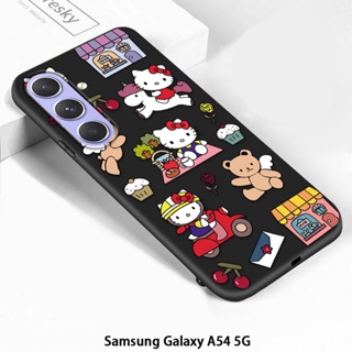 สําหรับ Samsung Galaxy A04 A04E A14 A24 A34 A54 F14 5G เคสโทรศัพท์ซิลิโคน TPU แบบนิ่ม ลายการ์ตูนคิตตี้ กันกระแทก