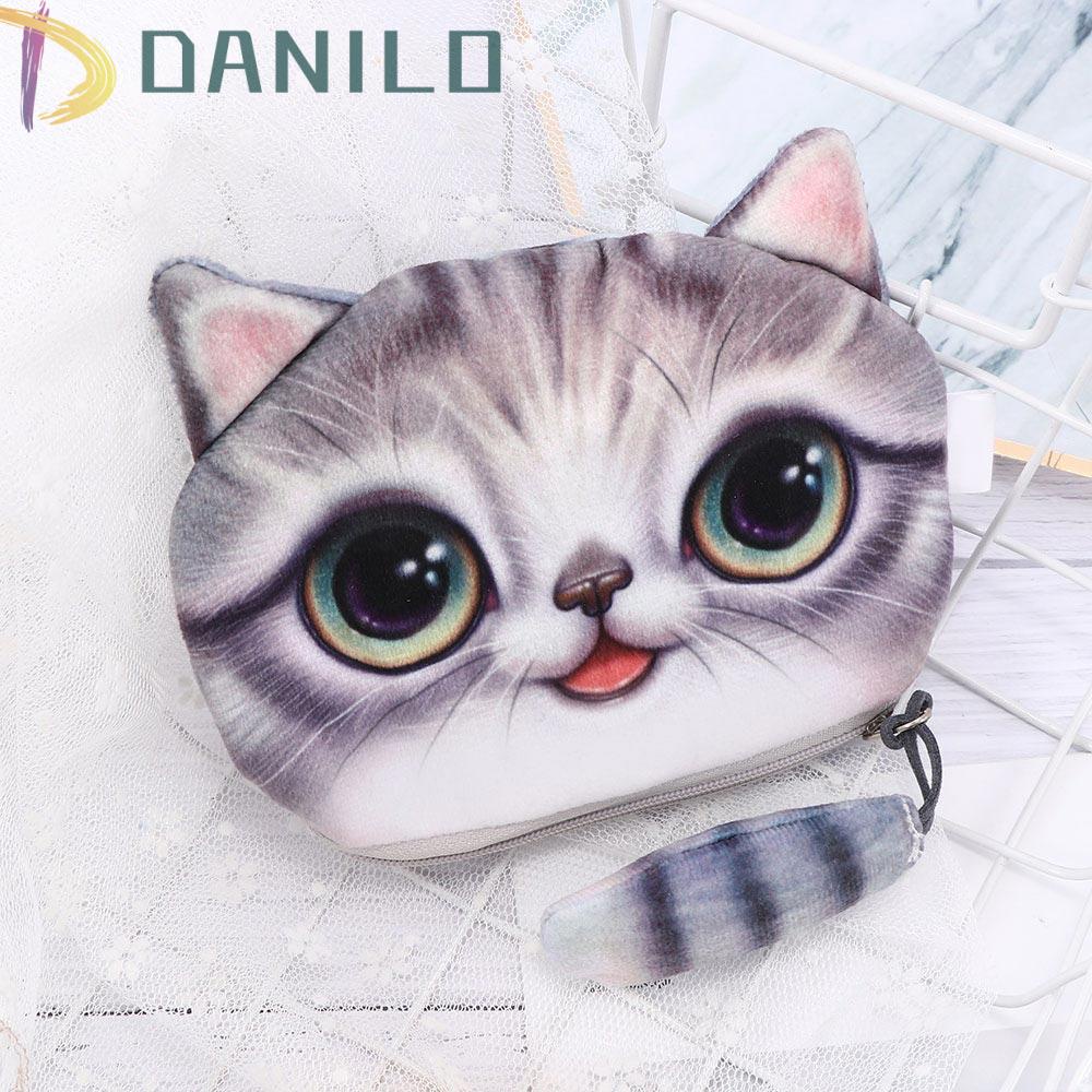 danilo-กระเป๋าใส่เหรียญ-แต่งซิป-รูปหางแมว-ขนาดเล็ก-แฟชั่นสําหรับผู้หญิง