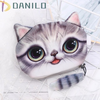 Danilo กระเป๋าใส่เหรียญ แต่งซิป รูปหางแมว ขนาดเล็ก แฟชั่นสําหรับผู้หญิง