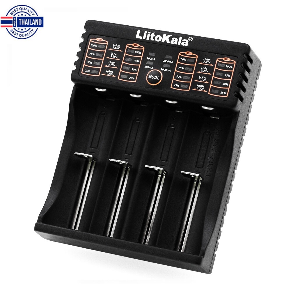 LiitoKala Lii-402 เครื่องชาร์จถ่าน 4 ช่อง สามารถชาร์จกัถ่าน AA,AAA ...