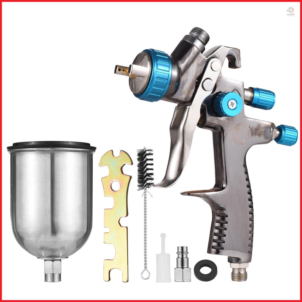 LVLP Gravity Feed Air Spray Mini Paint Spraying Kit 1.4mm Nozzle 600ml
