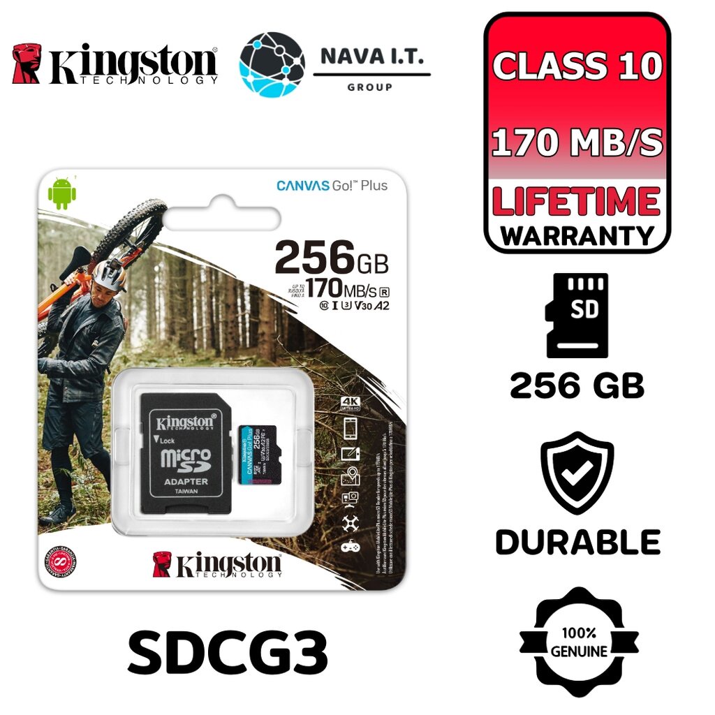 COINSคืน15%⚡N2ECXMDA⚡ KINGSTON ไมโครเอสดีการ์ด SDCG3/256GB CANVAS GO ...