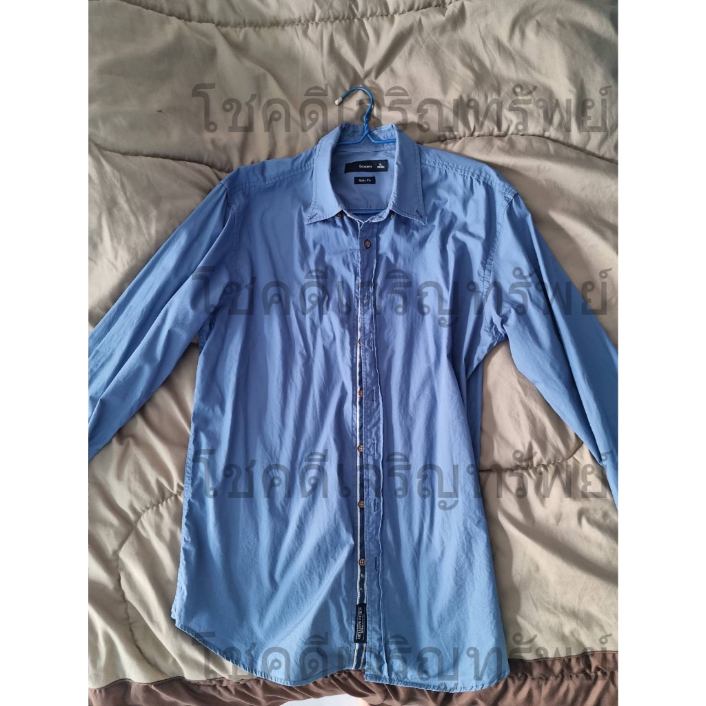 เสื้อ-เสื้อเชิ้ต-bossini-ขนาด-xl-relax-fit-สีฟ้า-ของพ่อค้าใส่เอง-ซื้อ1190-ส่งต่อ400