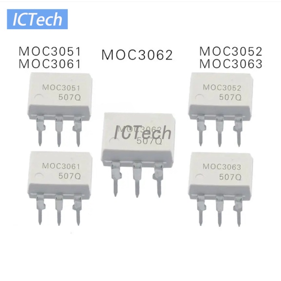 ไอซี MOC3051 MOC3052 MOC3061 MOC3062 MOC3063 3052 3061 3062 3051 DIP6 ...