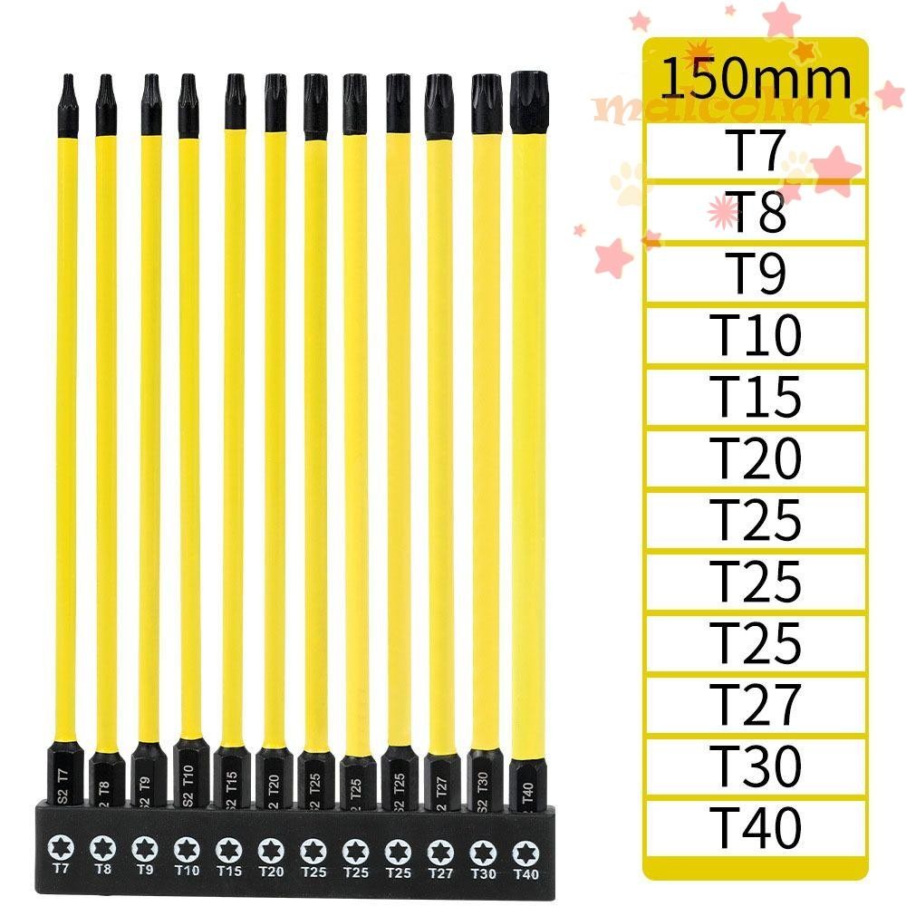 Malcolm 12 ชิ้น/เซ็ต Impact Torx Bit ชุด, Magnetic Attraction T7-T40 หก ...