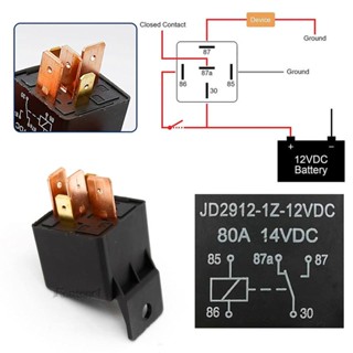 [Fenteer1] ซ็อกเก็ตรีเลย์ DC ติดตั้งง่าย 12V 5 Pin อุปกรณ์เสริม แบบเปลี่ยน สําหรับรถยนต์ 2 ชิ้น