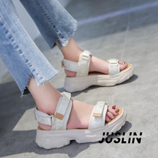 JUSLIN   รองเท้าแตะผู้หญิง ส้นแบน ใส่สบาย สไตล์เกาหลี รองเท้าแฟชั่น 2023 ใหม่  สวย ทันสมัย High quality ทันสมัย B98G0HJ 37Z230910