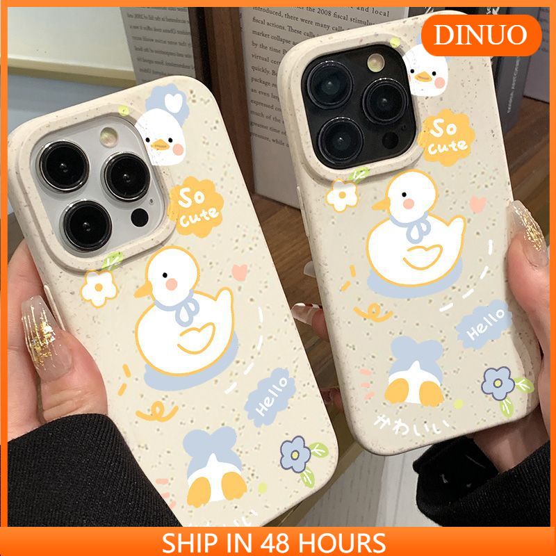 เคสโทรศัพท์มือถือ-ลายการ์ตูนเป็ด-ข้าวสาลี-สําหรับ-iphone15-pro-14promax-13-12-11-promax-7-8plus