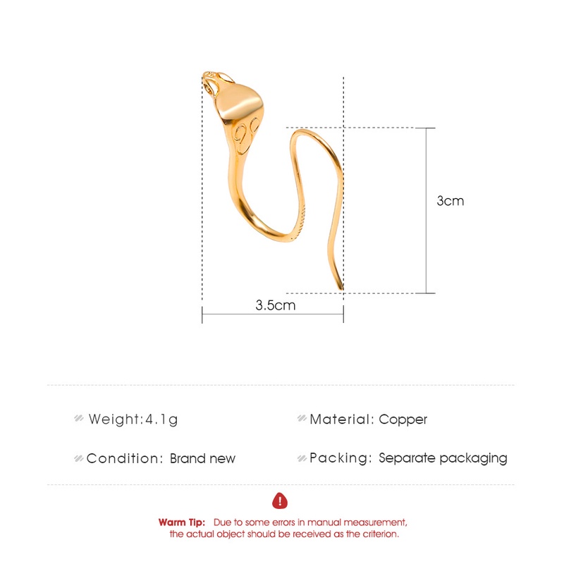 ผู้หญิง-ย้อนยุค-สร้างสรรค์-งู-รูปร่าง-ต่างหู-โลหะ-ชุบทองแดง-ต่างหู-แฟชั่นเดี่ยว-บุคลิกภาพ-สัตว์-ต่างหูสตั๊ด
