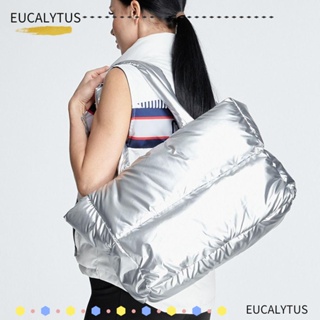Eutus กระเป๋าถือ กระเป๋าช้อปปิ้ง ผ้าฝ้ายนุ่ม น้ําหนักเบา จุของได้เยอะ แฟชั่นฤดูหนาว สําหรับผู้หญิง