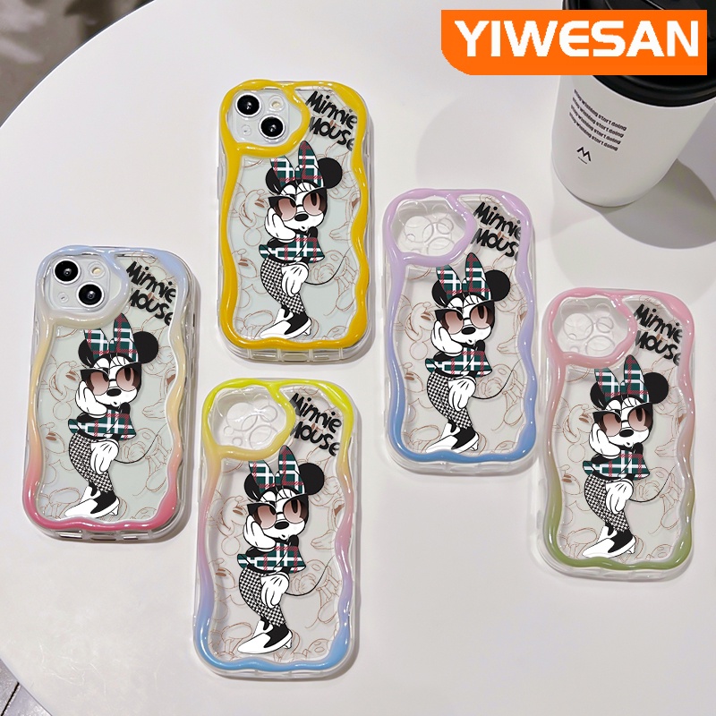 สําหรับ-iphone-14-pro-max-14-plus-13-pro-max-13-mini-เคสการ์ตูนแฟชั่น-มินนี่-ขอบคลื่น-เคสโทรศัพท์ใส-ใหม่-เนื้อครีม-กันกระแทก-เคสซิลิโคน