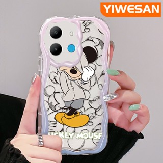 เคสโทรศัพท์มือถือ ซิลิโคนใส กันกระแทก ลายการ์ตูนมิกกี้เมาส์ สีครีม สําหรับ Infinix Smart 6 HD Smart 6 Plus Smart 7