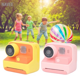 NAVEE K27 Kids Instant Camera Front Rear Dual Lens Selfie Video Paper กล้องพิมพ์ทันทีพร้อมเชือกเส้นเล็ก